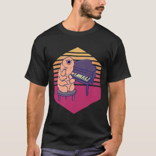 Vintagen Tardigrade Plstickande Piano T Shirt