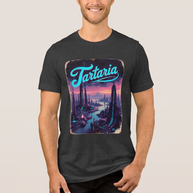 Vintagen Tartaria Conspiracy Sci-Fi T Shirt (Framsida)