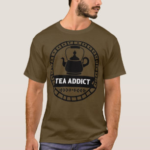 Vintagen Tea Addict Retro T Shirt