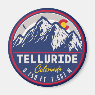 Vintagen Telluride Colorado Mountain Retro Magnet