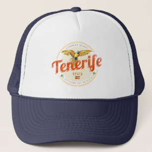 Vintagen Teneriffa och Parrot Kanarieöarna Spanien Keps