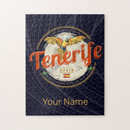 Vintagen Teneriffa och Parrot Kanarieöarna Spanien Pussel