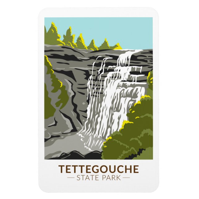 Vintagen Tettegouche State Park Minnesota Magnet (Vertikal)