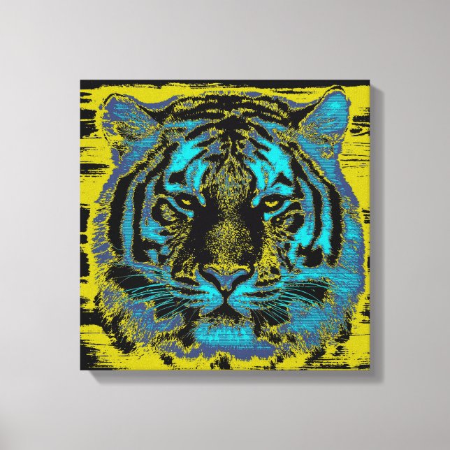 Vintagen Tiger Canvastryck (Framsida)