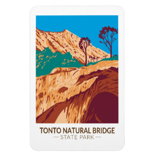 Vintagen Tonto Natural Bridge State Park Arizona Magnet