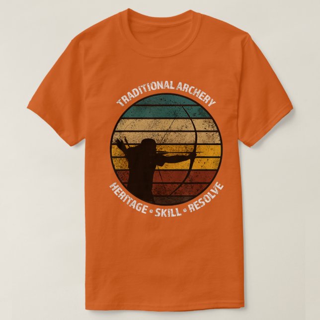 Vintagen Trad Bow Archers T Shirt (Design framsida)