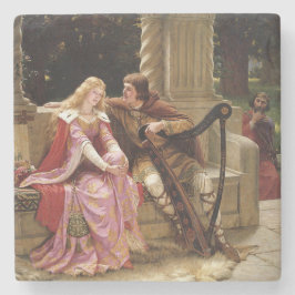 Vintagen Tristan och Isolde (medelhavsområdet Roma Stenunderlägg