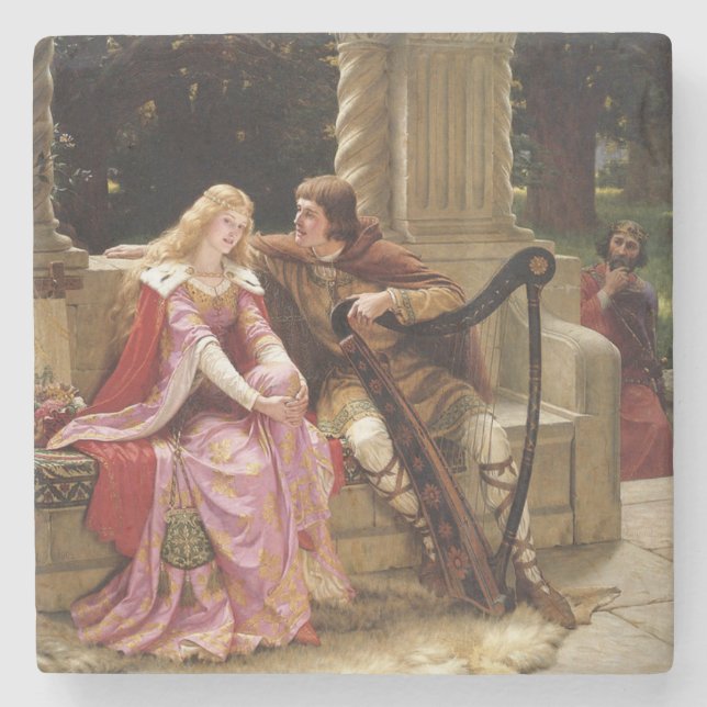 Vintagen Tristan och Isolde (medelhavsområdet Roma Stenunderlägg (Framsidan)