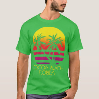 Vintagen Tropical Sunset Handflatan T Shirt