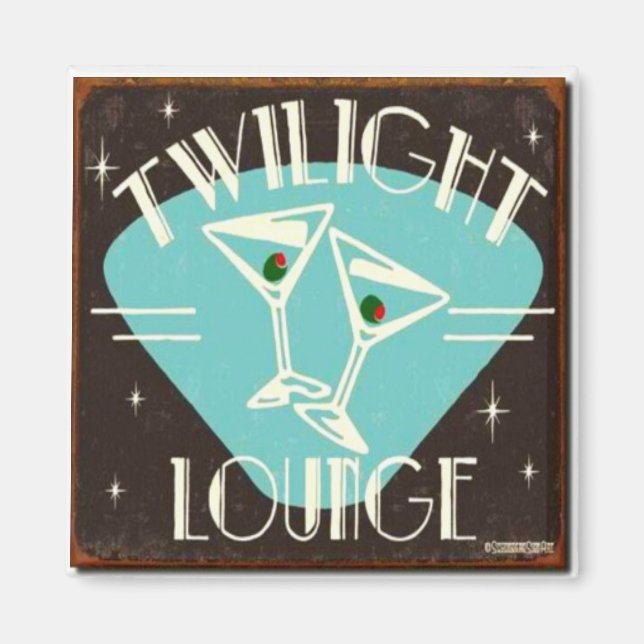 Vintagen "Twilight Lounge" Magnet (Framsidan)