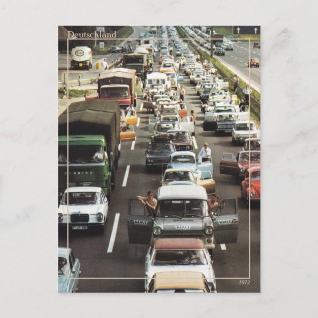 Vintagen Tyskland 1970-talets foto Vykort (Framsida)