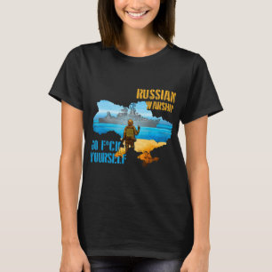Vintagen Ukraina i Pridet Karta i Warship Ukraina T Shirt