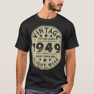 Vintagen upprättade 1949 73:e Födelsedagsfestens R T Shirt