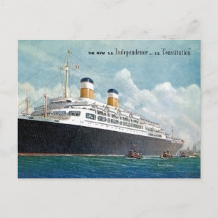 VINTAGEN US Independence & SS-konstitutionen Vykort