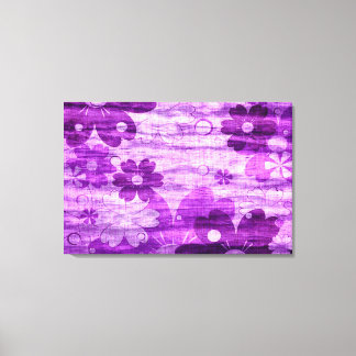 Vintagen Violet Blommigt Canvastryck
