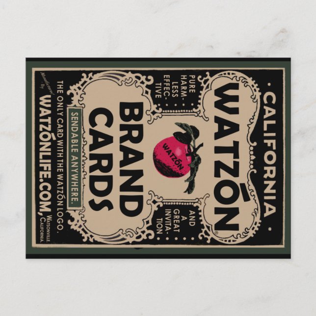 Vintagen Watzón Brand © Vykort (Framsida)