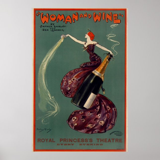 VINTAGEN WOMAN och VIN Theater Poster (Framsidan)