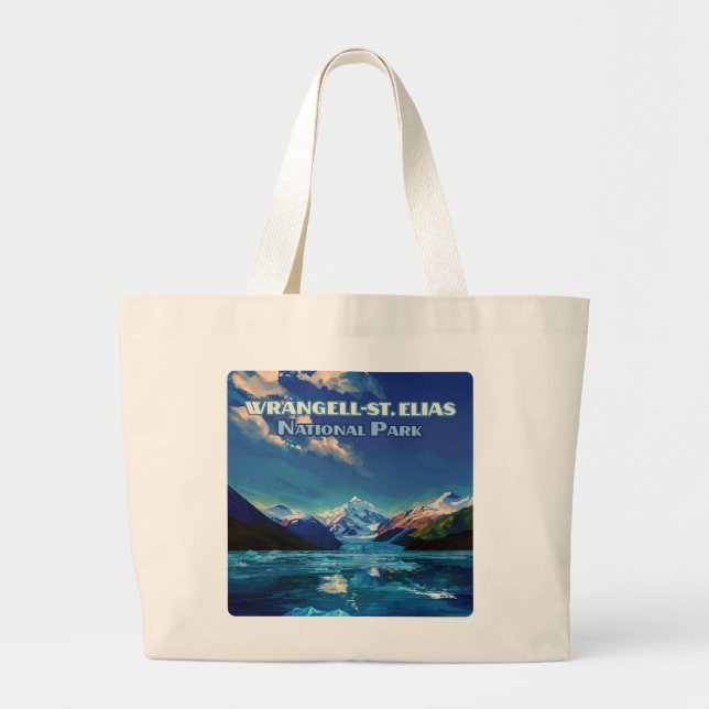 Vintagen Wrangell St. Elias nationalpark Alaska Jumbo Tygkasse (Framsidan)