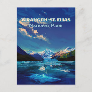 Vintagen Wrangell St. Elias nationalpark Alaska Vykort