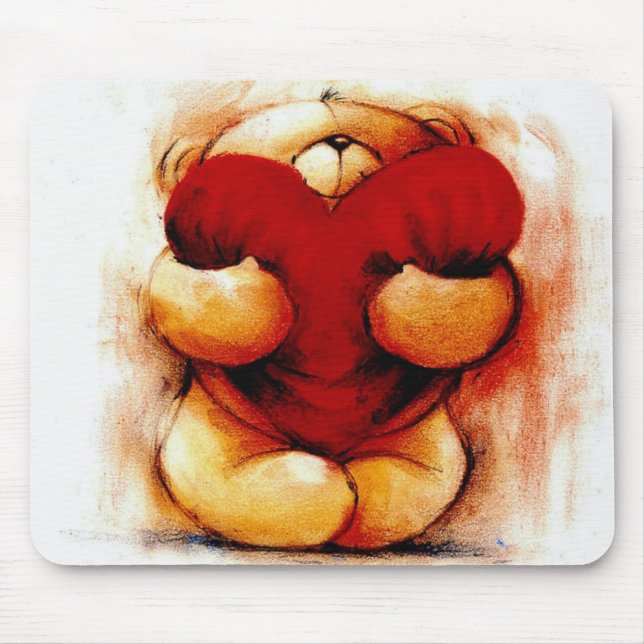Vintagenalle med hjärta musmatta (Framsidan)