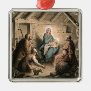 VintageNativityprydnad Julgransprydnad Metall
