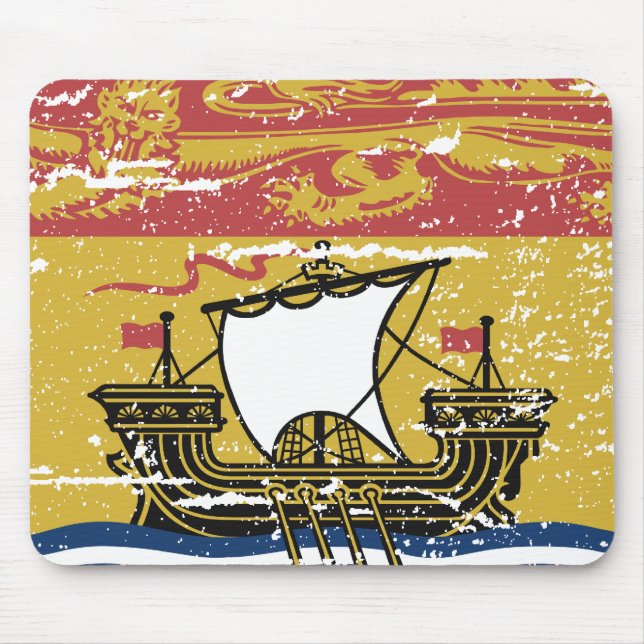VintageNEW BRUNSWICK flagga Musmatta (Framsidan)