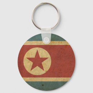 VintageNordkorea flagga Nyckelring