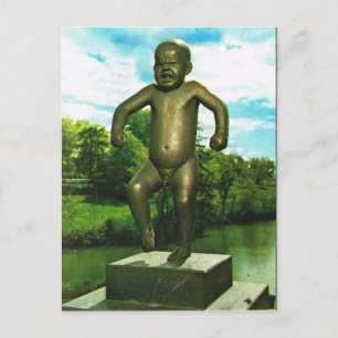 Vintagenorgen, Oslo, skulptur parkerar Vykort