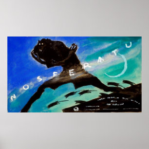 VintageNosferatu vattenfärg Poster