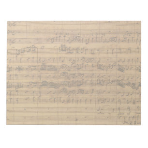 Vintagenotblad av Johann Sebastian Bach Anteckningsblock