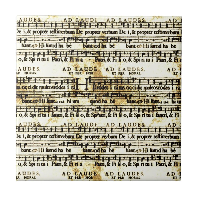 Vintagenotblad Kakelplatta (Framsidan)