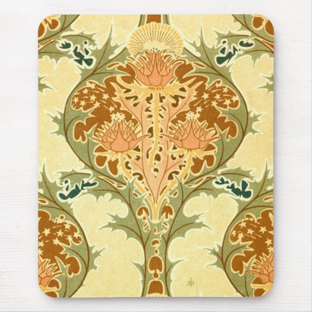 VintageNouveau blommigt Musmatta (Framsidan)