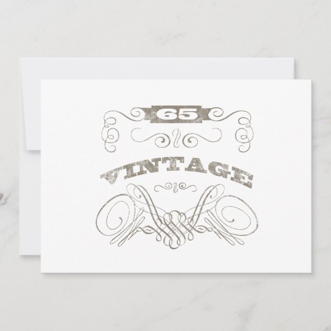 Vintagens 65e födelsedag kort (Framsida)
