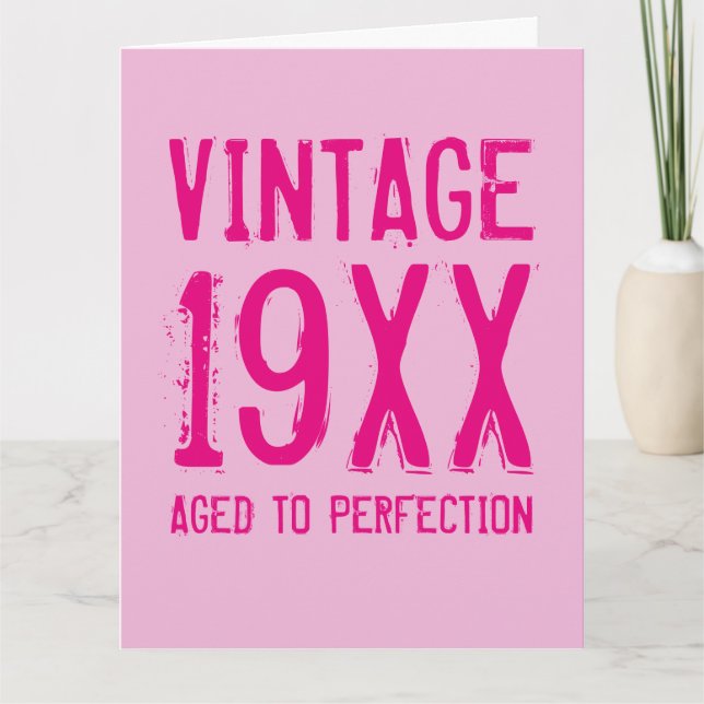 Vintagens Åldras till fulländning av överdimension Kort (Framsida)