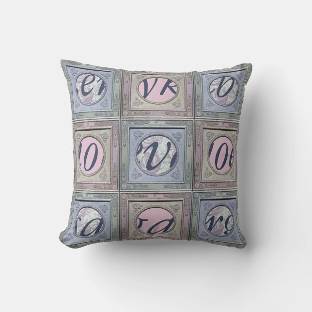 Vintagens Anpassade Pillow med hemligt meddelande  Kudde (Framsida)