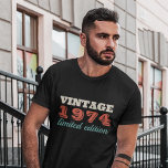 Vintagens anpassningsbar födelsedag för manar t shirt<br><div class="desc">Vintagens anpassningsbar år begränsad födelsedag för manar</div>