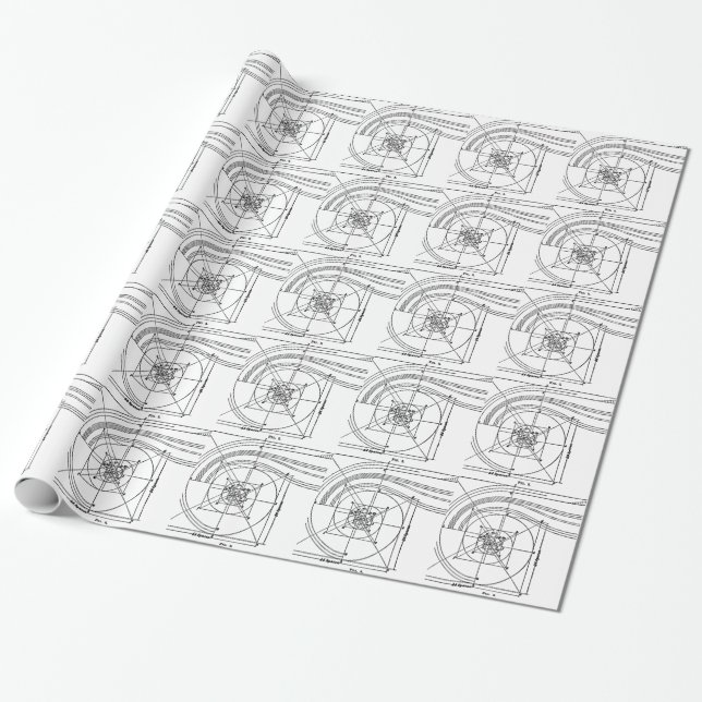 Vintagens arkitektur presentpapper (Utrullad)
