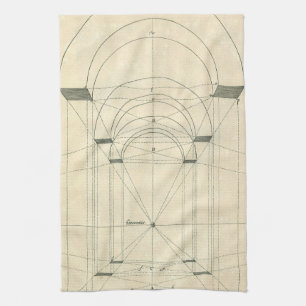Vintagens arkitektur, Renaissance Arch Perspective Kökshandduk