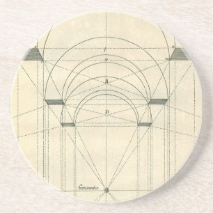 Vintagens arkitektur, Renaissance Arch Perspective Underlägg Sandsten