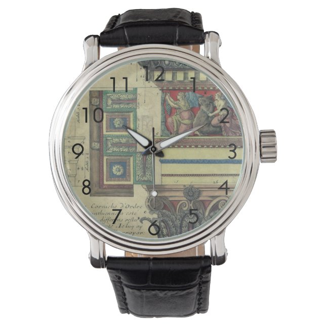 Vintagens arkitektur, spalt med kornice Molding Armbandsur (Framsida)