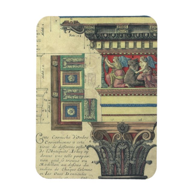 Vintagens arkitektur, spalt med kornice Molding Magnet (Vertikal)