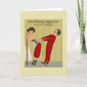 Vintagens årsjubileum - hälsningskort kort