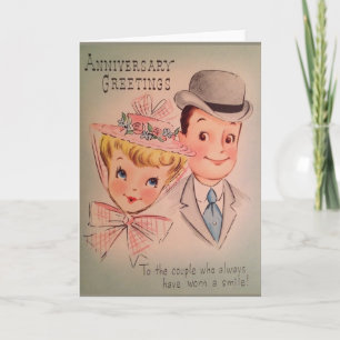 Vintagens årsjubileum - hälsningskort kort