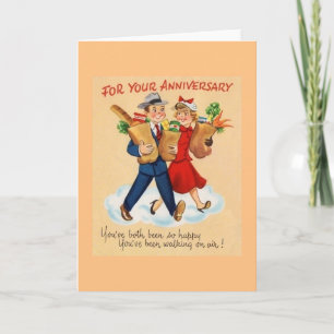 Vintagens årsjubileum - hälsningskort kort