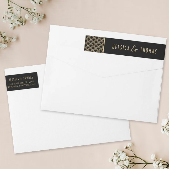 Vintagens Art Deco Gatsby Bröllop-samling 1920 Etikettband (Skapare uppladdad)