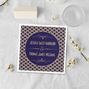 Vintagens Art Deco Gatsby Bröllop-samling 1920 Pappersservett