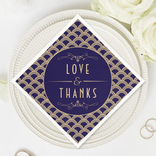 Vintagens Art Deco Gatsby Bröllop-samling 1920 Pappersservett