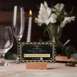 Vintagens Art Deco Gatsby Bröllop-samling 1920 Placeringskort<br><div class="desc">Vintagens Art Deco Gatsby Bröllop Collection - Escort Place Cards.</div>