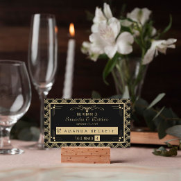 Vintagens Art Deco Gatsby Bröllop-samling 1920 Placeringskort