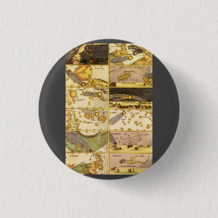 Vintagens astronomi, antika konstellationer Stars Knapp